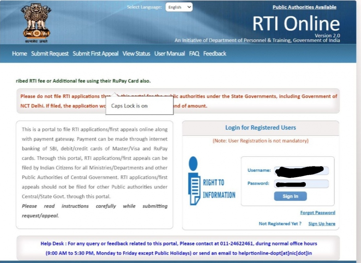 how to file rti online in haryana